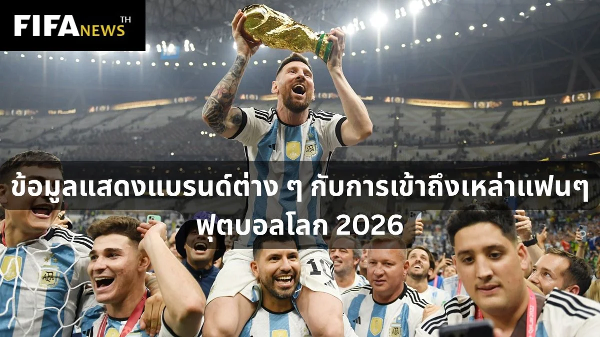 ข้อมูลแสดงแบรนด์ต่าง ๆ กับการเข้าถึงเหล่าแฟนๆ ฟุตบอลโลก 2026