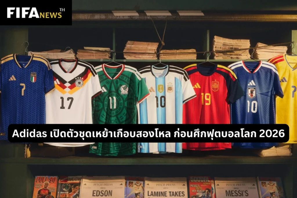 Adidas เปิดตัวชุดเหย้าเกือบสองโหล ก่อนศึกฟุตบอลโลก 2026